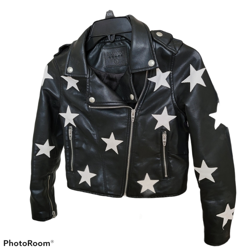 Girls Blank NYC Vegan Star Moto Jacket